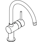 Смеситель для кухни GROHE Minta, хром (32917000)