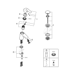 Смеситель для раковины GROHE Eurosmart с нажимным донным клапаном S-Size, хром (23922002)