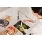 Смеситель для кухни GROHE Essence с вытяжным душем, хром (30270000)