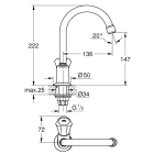 Кран для раковины GROHE Costa L, без функции смешивания, хром (20393001)