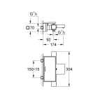Термостат для ванны GROHE Grohtherm Cube, хром (34502000)