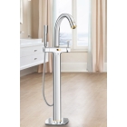 Внешняя часть смесителя для ванны GROHE Grandera напольного монтажа, хром/золото (23318IG0)