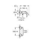 Смеситель для душа GROHE Eurosmart, хром (33555002)