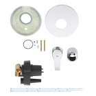 Смеситель для душа GROHE Eurosmart скрытого монтажа, в комплекте с монтажной частью, хром (33556002)