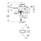 Смеситель для ванны GROHE BauEdge, хром (23562001)
