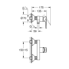 Смеситель для душа GROHE BauEdge, хром (23635001)