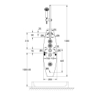 Душевая панель GROHE Aquatower 2000, настенный монтаж, хром