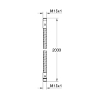 Душевой шланг GROHE 2000 мм, M15xM15, хром (28146000)