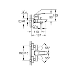 Смеситель для ванны GROHE Cubeo, черный матовый (1018132430)