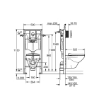 Система инсталляции GROHE Rapid SL 4 в 1 с подвесным унитазом и сиденьем (36502000)