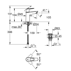 Смеситель для раковины GROHE BauLoop, M-size, хром (23886001)