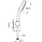 Душевой набор GROHE Tempesta Cube 110, 3 режима, 1750 мм, 7,4 л/мин, хром (27584003)