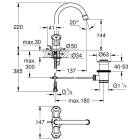 Смеситель для раковины GROHE Costa L, хром (21375001)