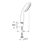 Комплект смесителей GROHE Eurosmart с душевым набором, хром (NB0068)
