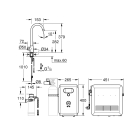 Кран для кухонной мойки GROHE Blue Professional Mono с функцией фильтрации, с системой охлаждения и газирования воды, Wi-Fi, хром (31302002)