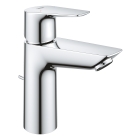 Смеситель для раковины GROHE BauEdge с ограничителем температуры и рычажным донным клапаном, M-Size, хром (23758001)