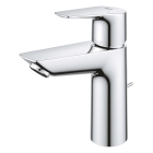 Смеситель для раковины GROHE BauEdge с ограничителем температуры и рычажным донным клапаном, M-Size, хром (23758001)