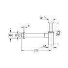 Сифон GROHE для раковины, суперсталь (40564DC0)