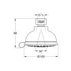Верхний душ GROHE Tempesta Rustic 100, 9,5 л/мин, 4 режима, хром (27610001)