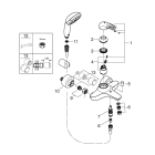 Смеситель для ванны GROHE Eurostyle, хром (3359230A)