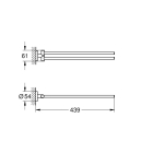Держатель для полотенца, GROHE Essentials, хром, (40371001)
