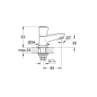 Кран для раковины GROHE Costa S, без функции смешивания, хром (20405001)