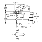 Смеситель для раковины GROHE Costa S, хром (21255001)