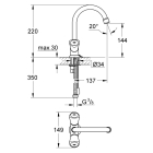 Смеситель для раковины GROHE Costa S, хром (21338001)