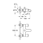 Смеситель для ванны GROHE Costa S, хром (25483001)