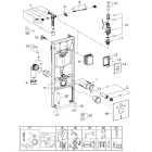 Комплект инсталляции для унитаза, GROHE Rapid SL 4 в 1 с панелью смыва Skate Air, хром (38750001)