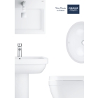 Раковина подвесная GROHE Cube Ceramic 60 см, альпин-белый (3947300H)