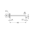 Душевой кронштейн GROHE Rainshower 422 мм, хром (26145000)