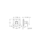Внешняя часть смесителя для душа GROHE Allure Brilliant, темный графит матовый (24071AL0)
