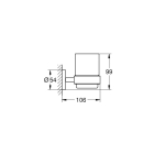 Стакан с держателем, GROHE Essentials, хром, (40447001)