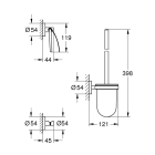 Набор аксессуаров, GROHE Essentials, 3 в 1, хром, (40407001)