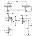 Набор аксессуаров GROHE Essentials (4 предмета), хром (40776001)