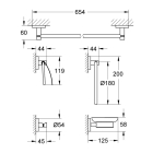 Набор аксессуаров 5 в 1, GROHE Essentials, хром, (40344001)