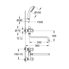 Смеситель для ванны GROHE Costa L, хром (2679010A)