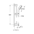 Душевой гарнитур GROHE Tempesta Cosmopolitan 100, 2 режима струи, душевая штанга 900 мм, 5,7 л/мин, хром (27788002)
