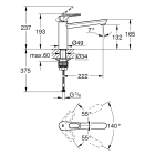 Смеситель для кухни GROHE BauFlow, хром (31688000)