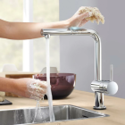 Смеситель для кухонной мойки GROHE Minta Touch сенсорный с вытяжным изливом, хром (31360001)