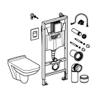 Комплект инсталляции GROHE Solido 4 в 1 с подвесным унитазом и сиденьем (39552000)