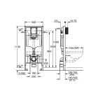 Система инсталляции для подвесного унитаза GROHE Rapid SL (38897000)