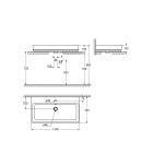 Раковина накладная GROHE Cube Ceramic 100 см, альпин-белый (3947500H)