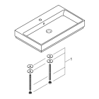 Раковина накладная GROHE Cube Ceramic 80 см, альпин-белый (3947600H)