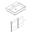 Раковина накладная GROHE Cube Ceramic 60 см, альпин-белый (3947700H)