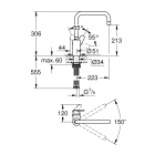 Смеситель для кухни GROHE Eurodisc Cosmopolitan, хром (32259003)