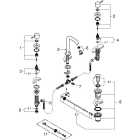 Смеситель для раковины GROHE Essence на 3 отверстия с донным клапаном, M-size, хром (20296001)