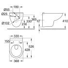 Унитаз подвесной GROHE Bau Ceramic с сиденьем (NW0104)