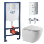 Комплект инсталляции GROHE Rapid SL NW0145/S с унитазом AQUAme AQM2002L и сиденьем с микролифтом, смыв Quiet (NW0271)